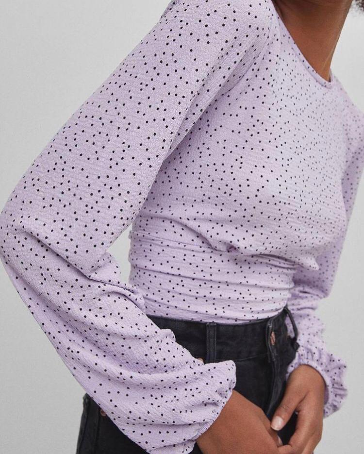 بلوز برشکا آستین پفکی