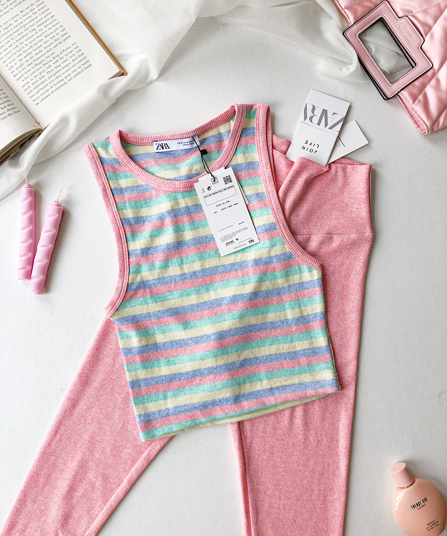 کراپ تاپ رنگین کمانی زارا