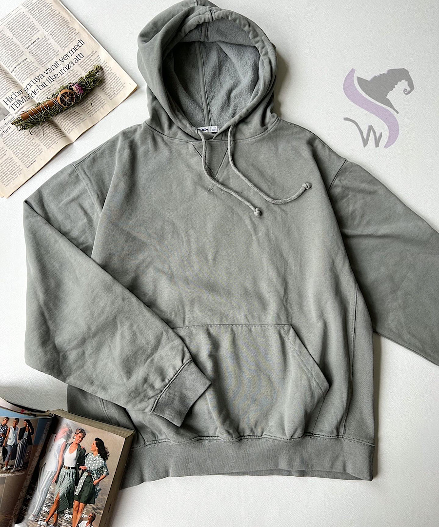 هودی اورسایز سبز sage