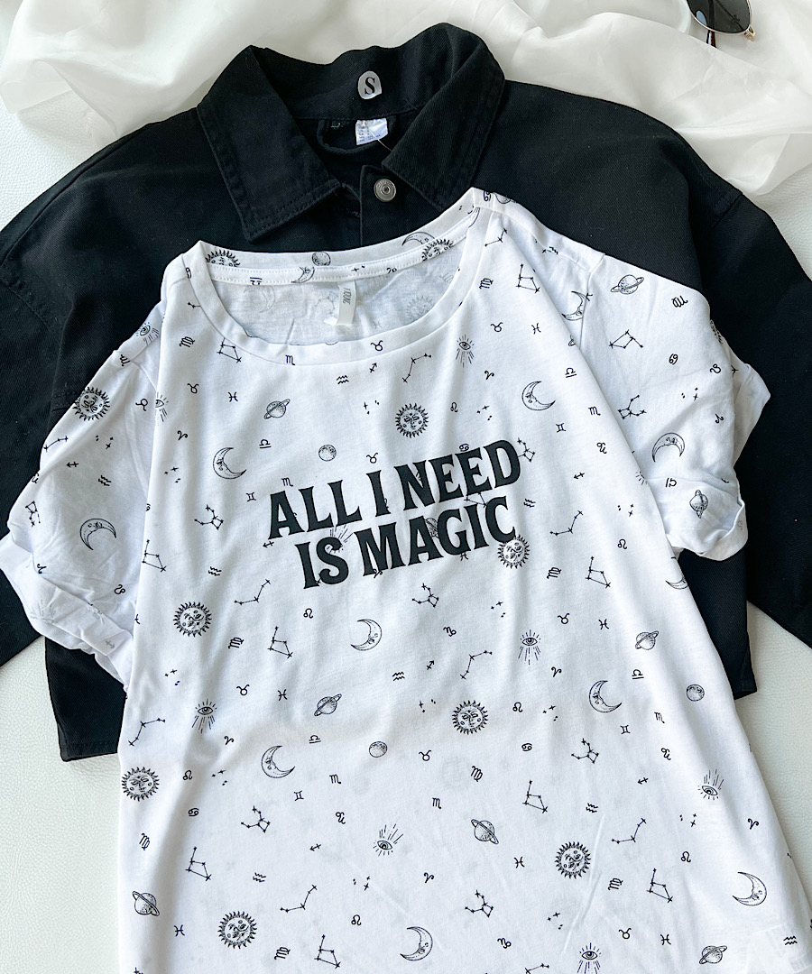 تیشرت سفید مجیک