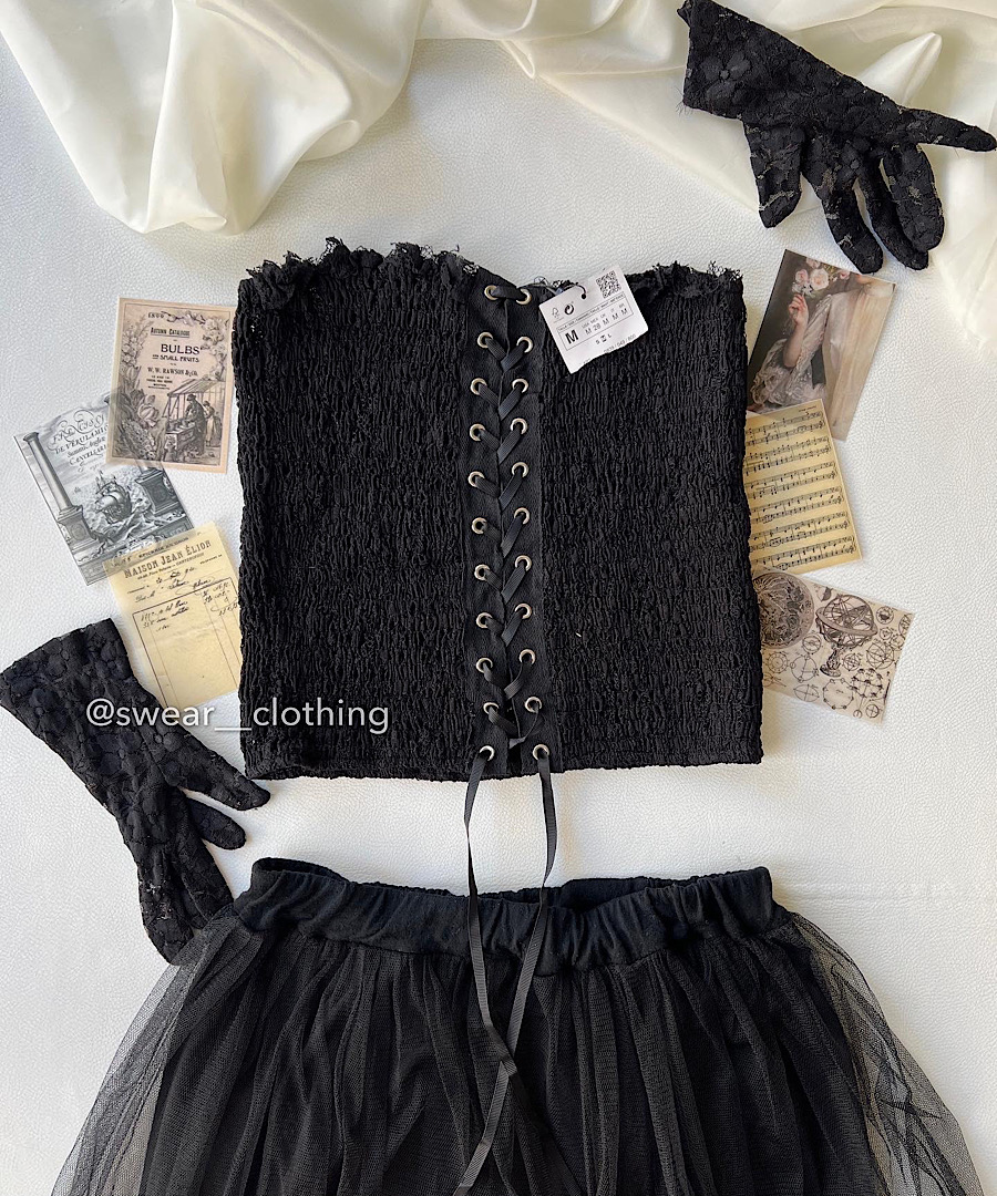 کراپ تاپ مشکی زارا