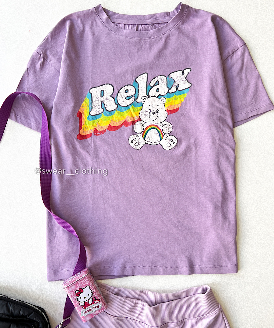 تیشرت یاسی خرس مهربون