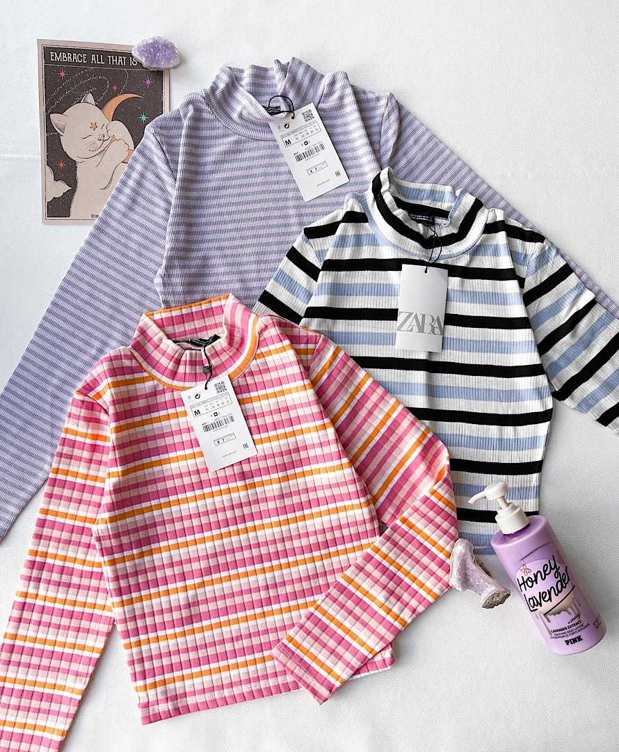 کراپ راه راه آستین بلند کبریتی