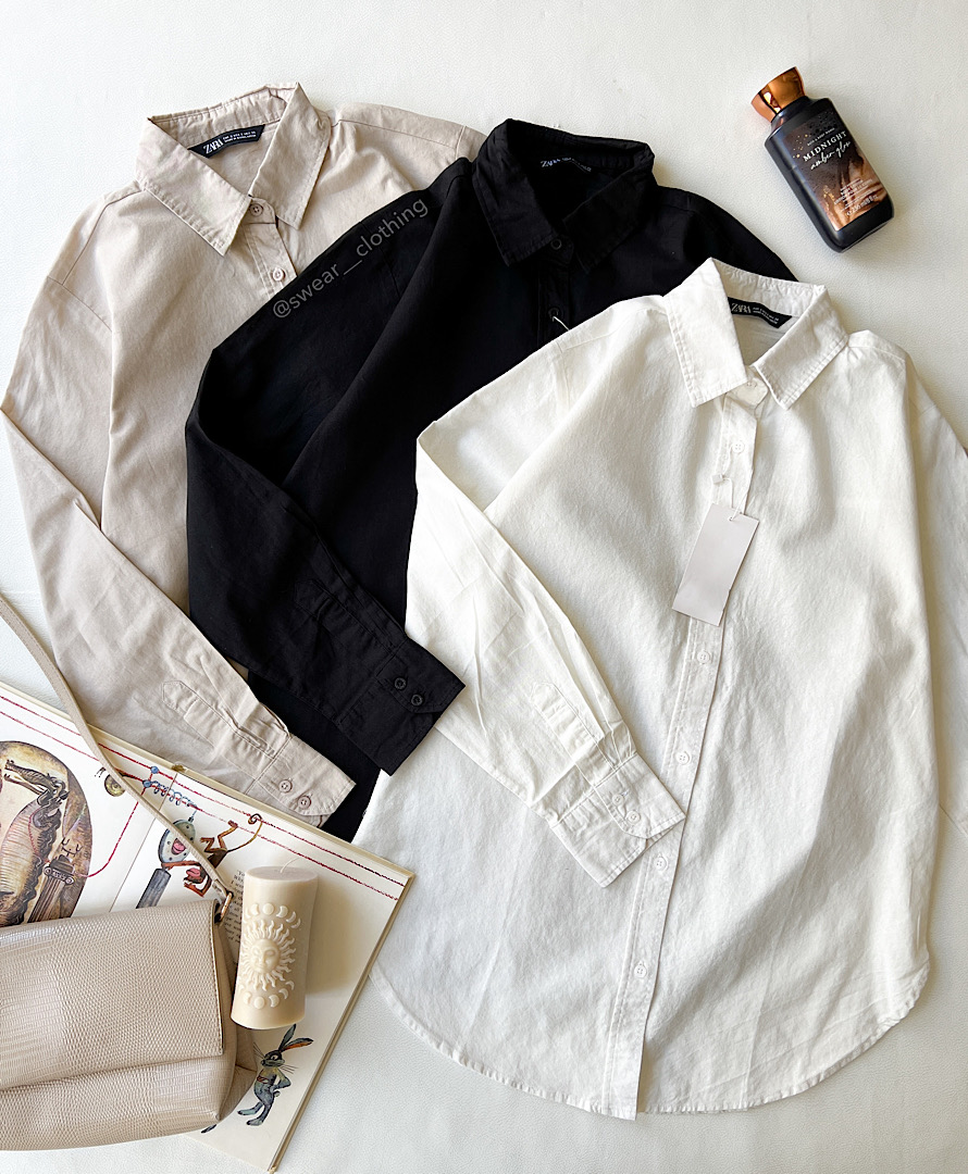 شومیز لینن زارا رنگ کرم