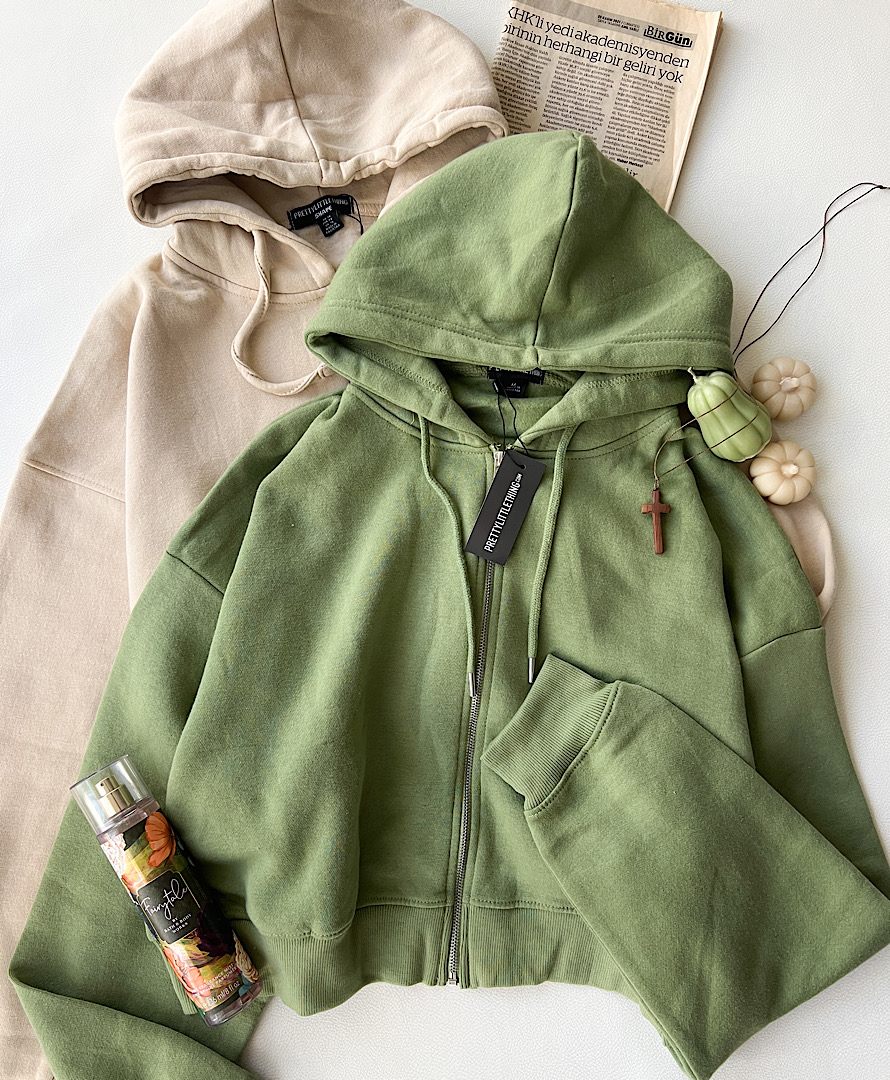 کراپ سویشرت plt سبز