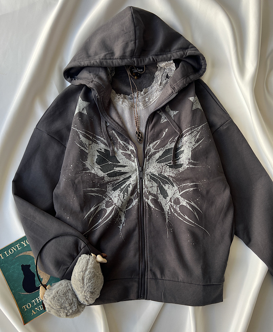 سویشرت خاکستری Y2K