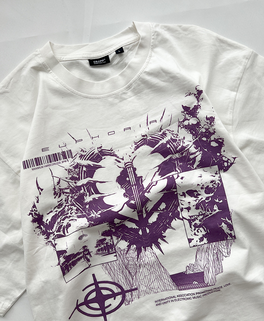 تیشرت سفید euphoria Cropp