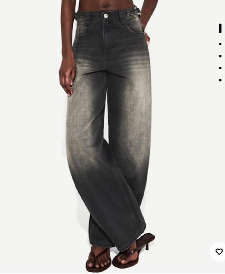 شلوار بگ کارپنتر ذغالی برشکا