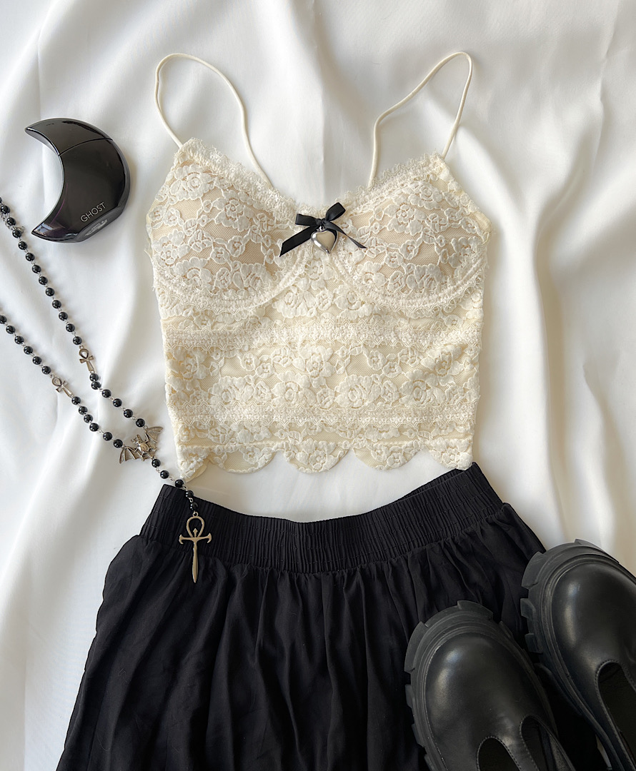 کراپ تاپ گیپور پاپیون دار